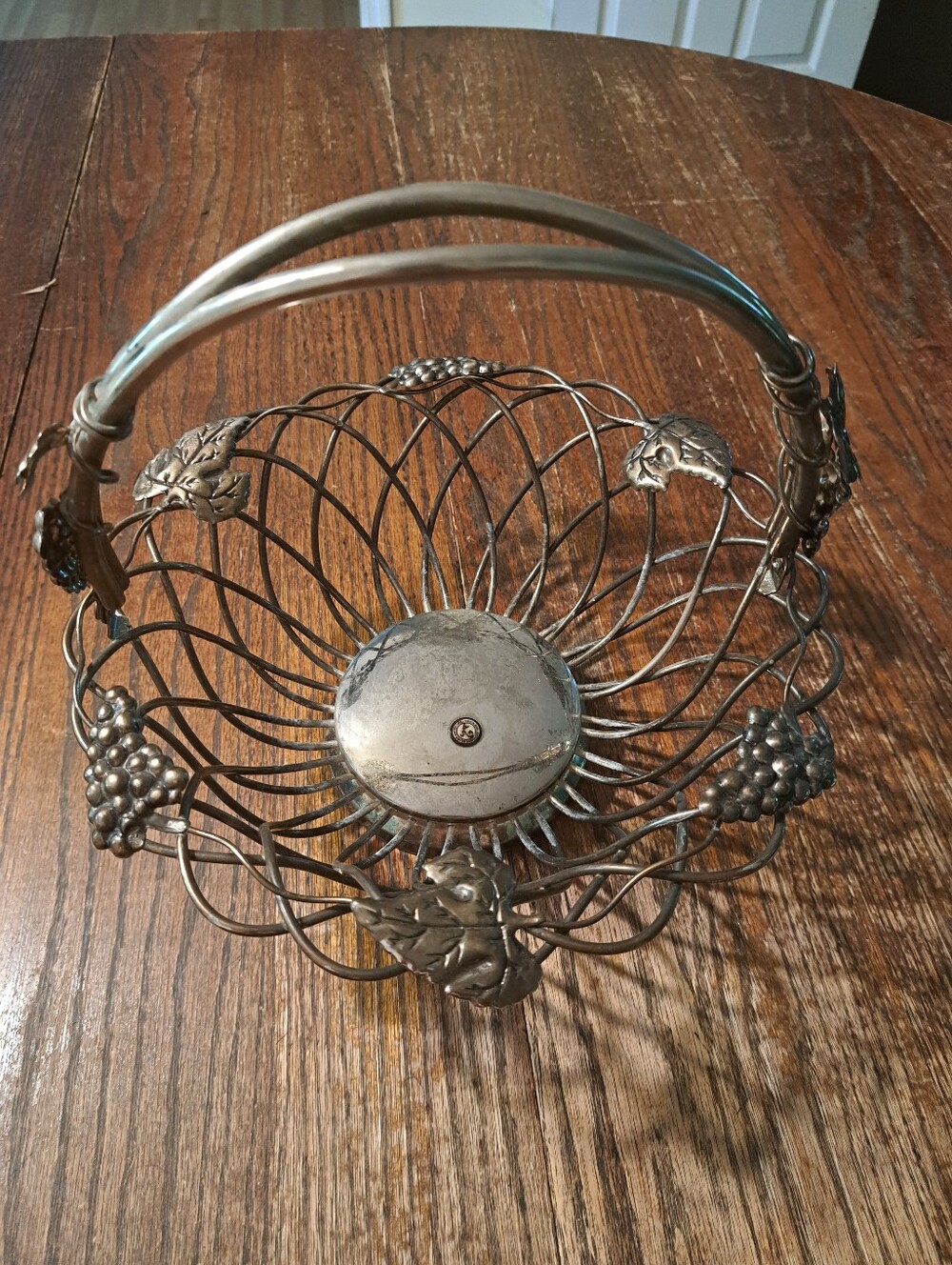 Vintage Godinger Silver Art Grapevine Basket Table Decor Wedding Serving Bowl